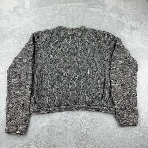Vintage Coogi Australia Knit Grey Sweater Men's Size Large - Picture 10 of 13